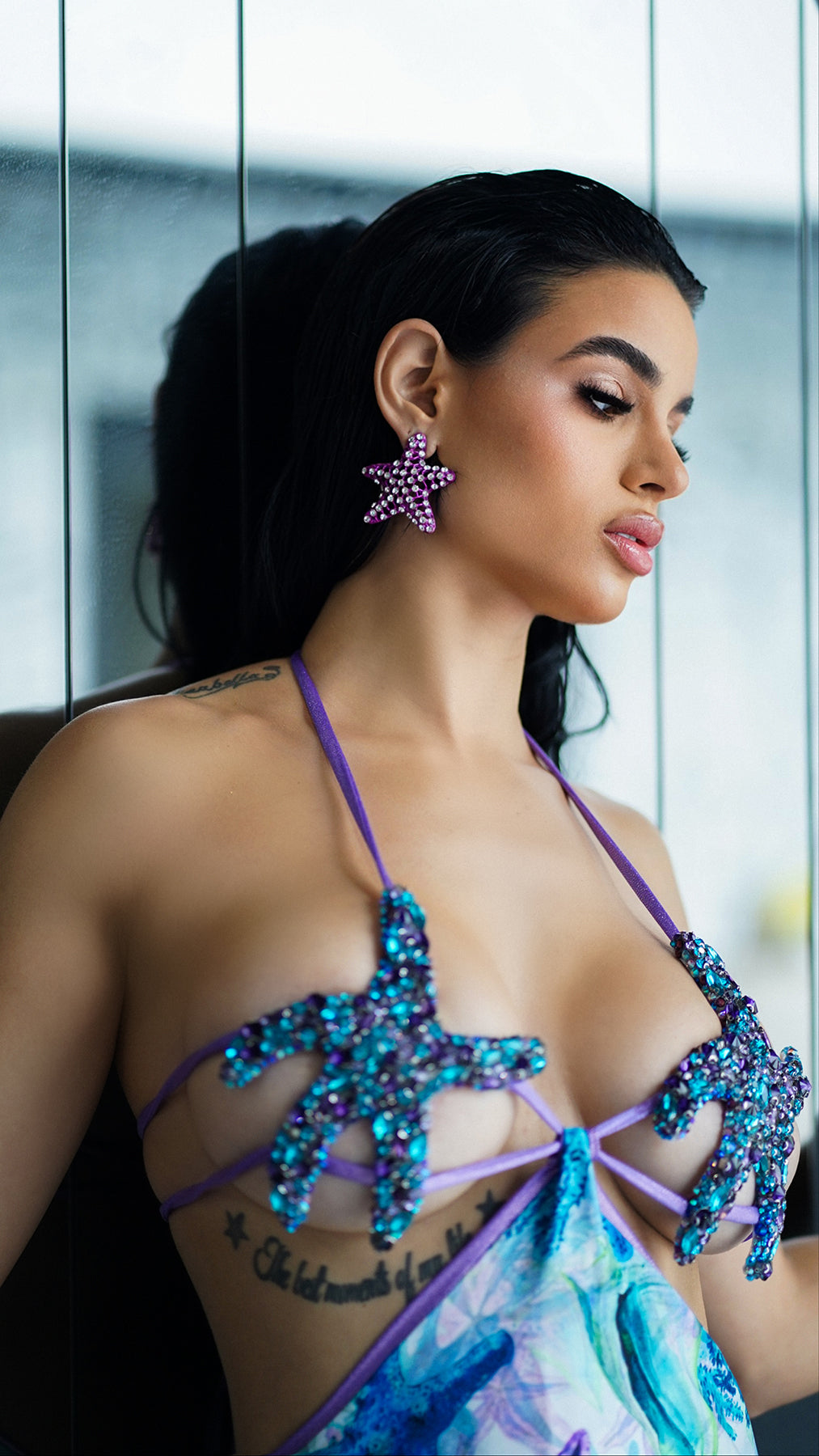 Magenta Bright Star Earrings