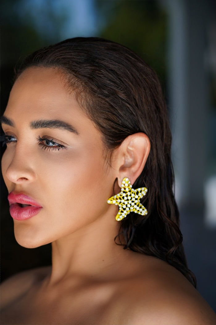 Yellow Bright Star Earrings